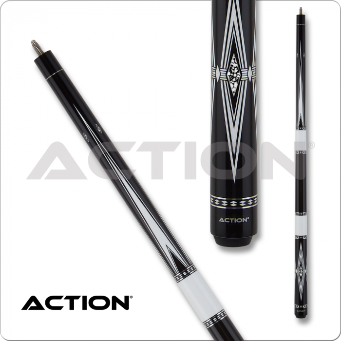 Action BW26 Black & White Pool Cue